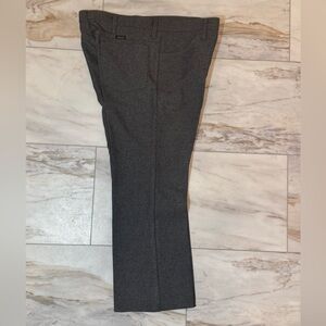 Wrangler Dress Pants 36x29 Gray Textured Polyester Work Slacks B2HG
